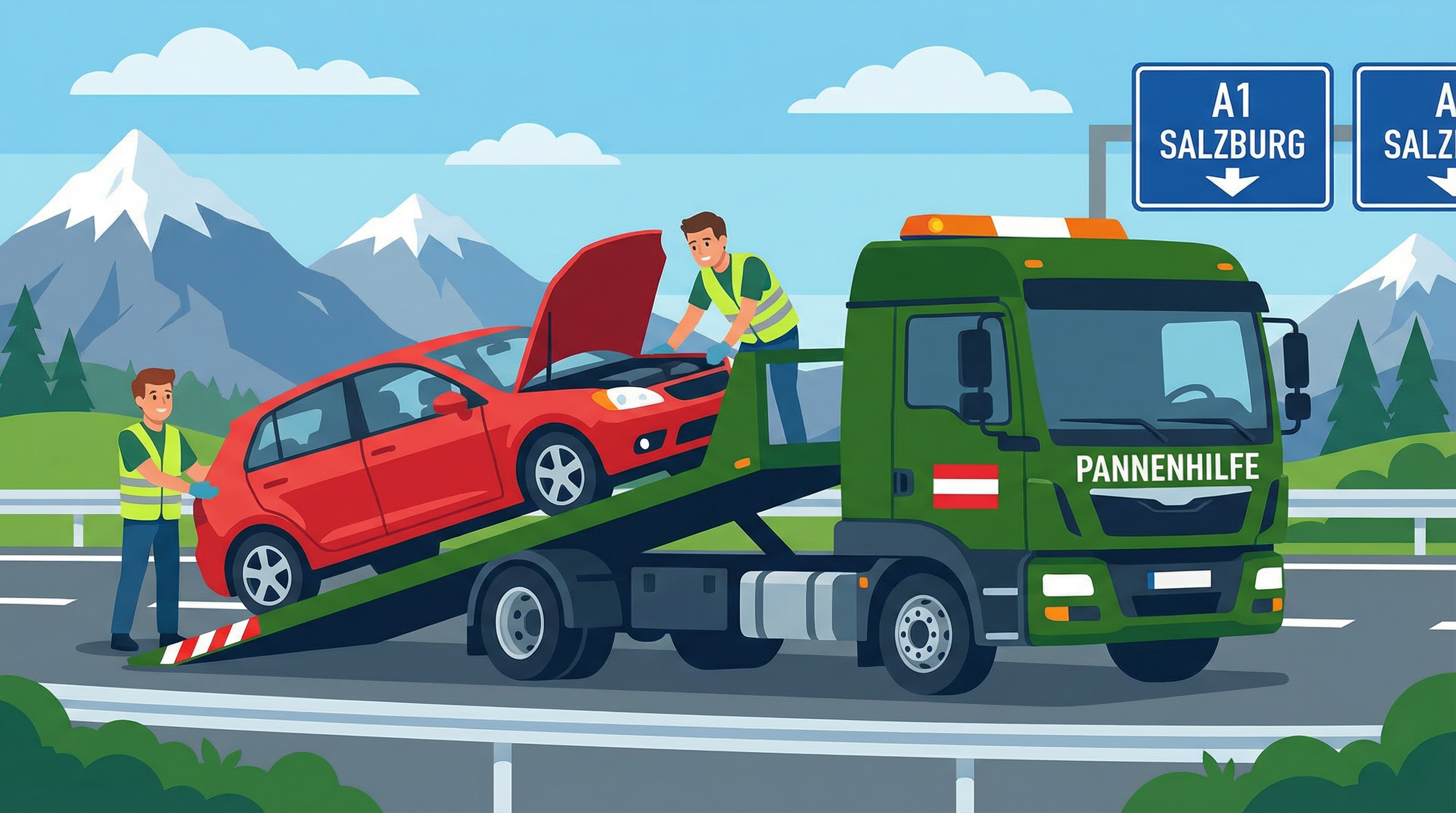 Pannenhilfe in den österreichischen Alpen
